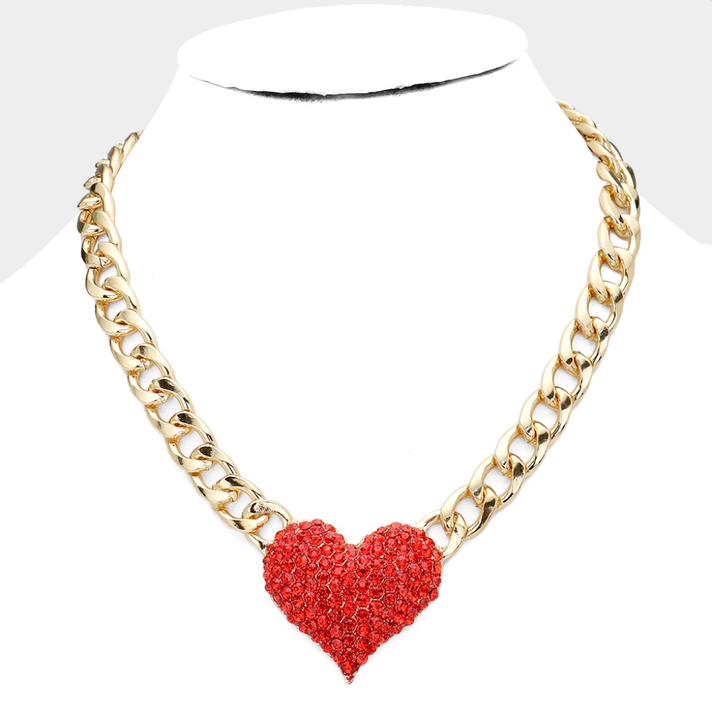 Super Puffer Large Heart Loaded With Crystal